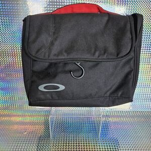 Oakley Black and Red Toiletry Bag